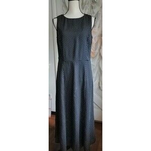 WOMEN'S Polka Dot SLEEVLESS Long DRESS Size 8 Lined